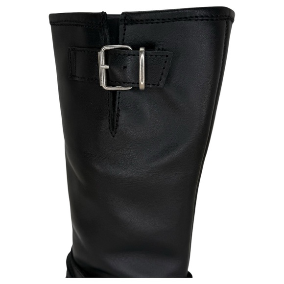 Steve Madden Black Moto Boots with Buckle Detail - Picture 7 of 13